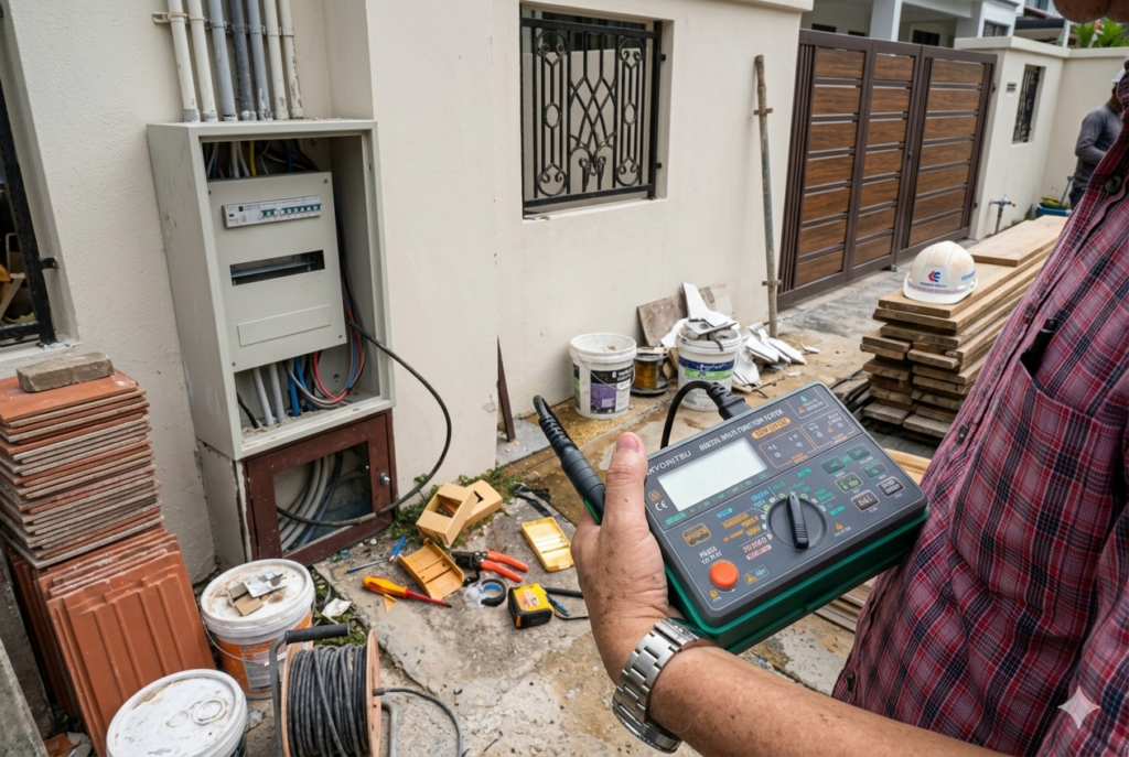 Electricity testing by LEW