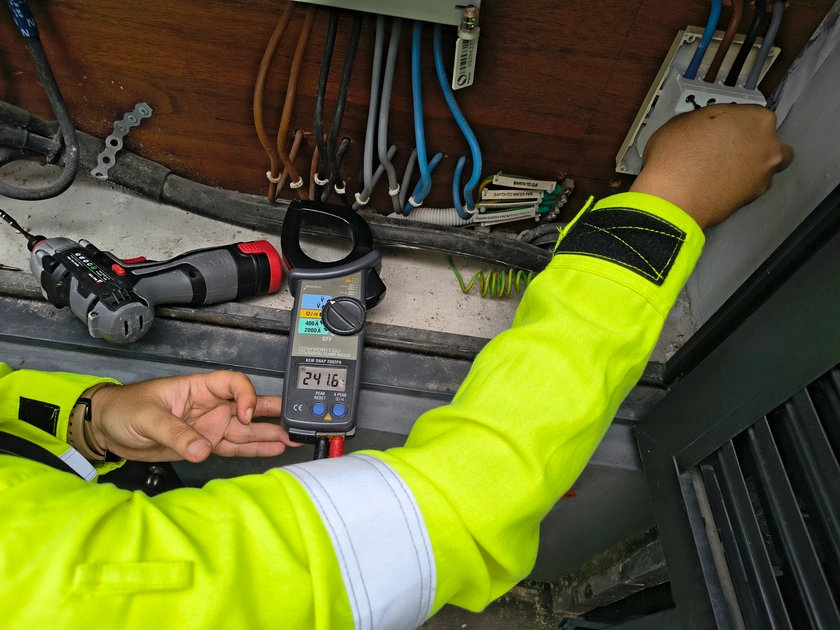 MM Engineering Works Pte Ltd — EMA-licensed electrical contractor completing a wiring project in Singapore