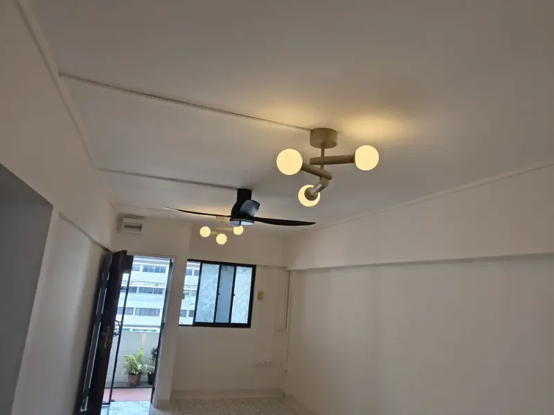 Residential rewiring of lighting and fan points in a Singapore home